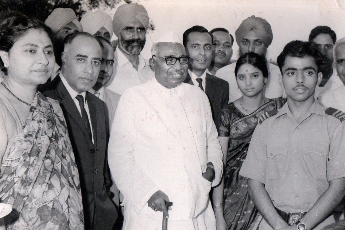 Hon'ble Former Minister of Defence Sh. Jagjivan Ram with staff and cadets of SS Kapurthala